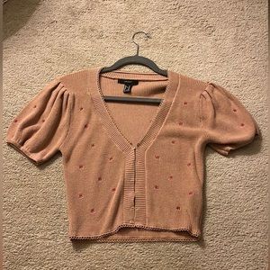 Pink Floral Crop Top